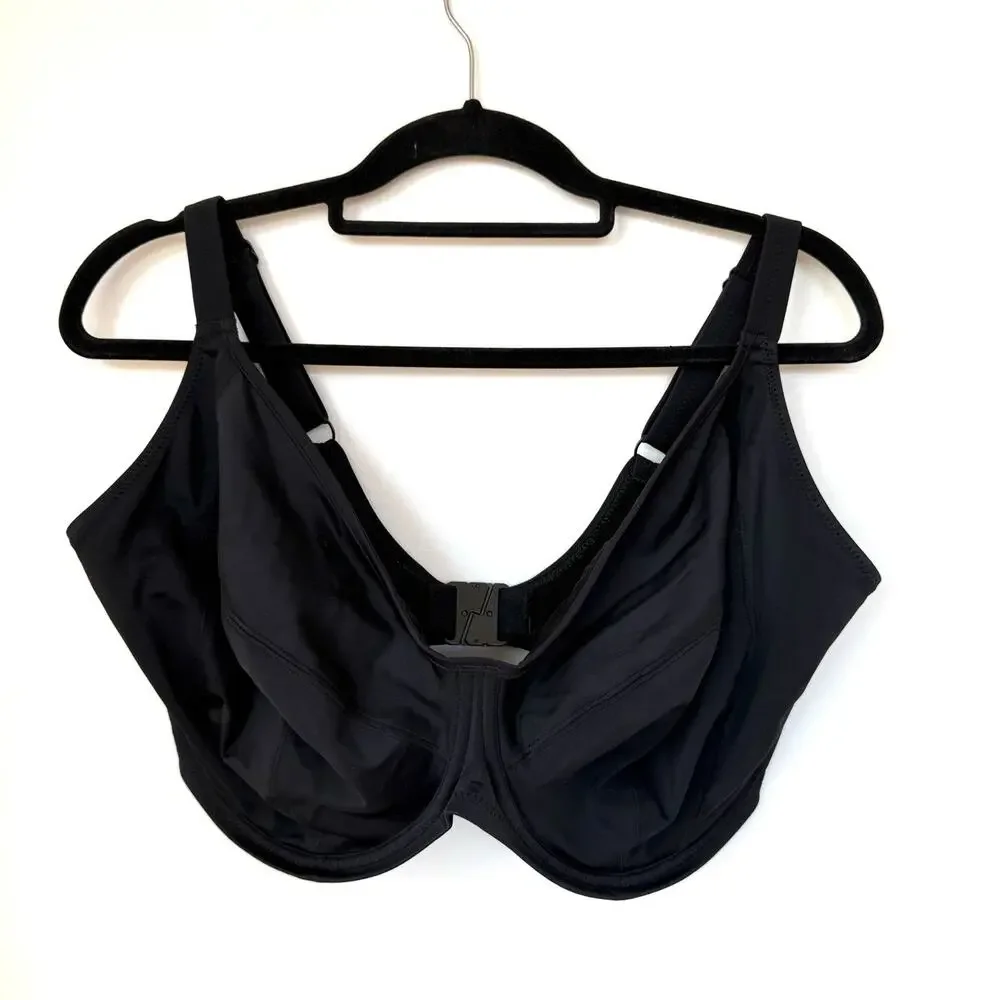 Elomi Essentials US 40M Black Plunge Underwire Bikini Top Style ES7504BLK - Picture 3 of 10